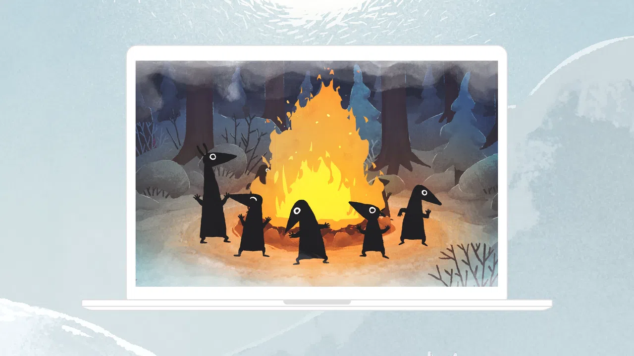 Moomintroll: Winter's Warmth - Screensaver for PC & Mac Screenshot 1