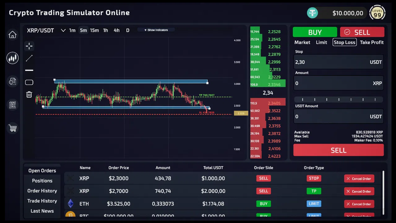Crypto Trading Simulator Demo Screenshot 0