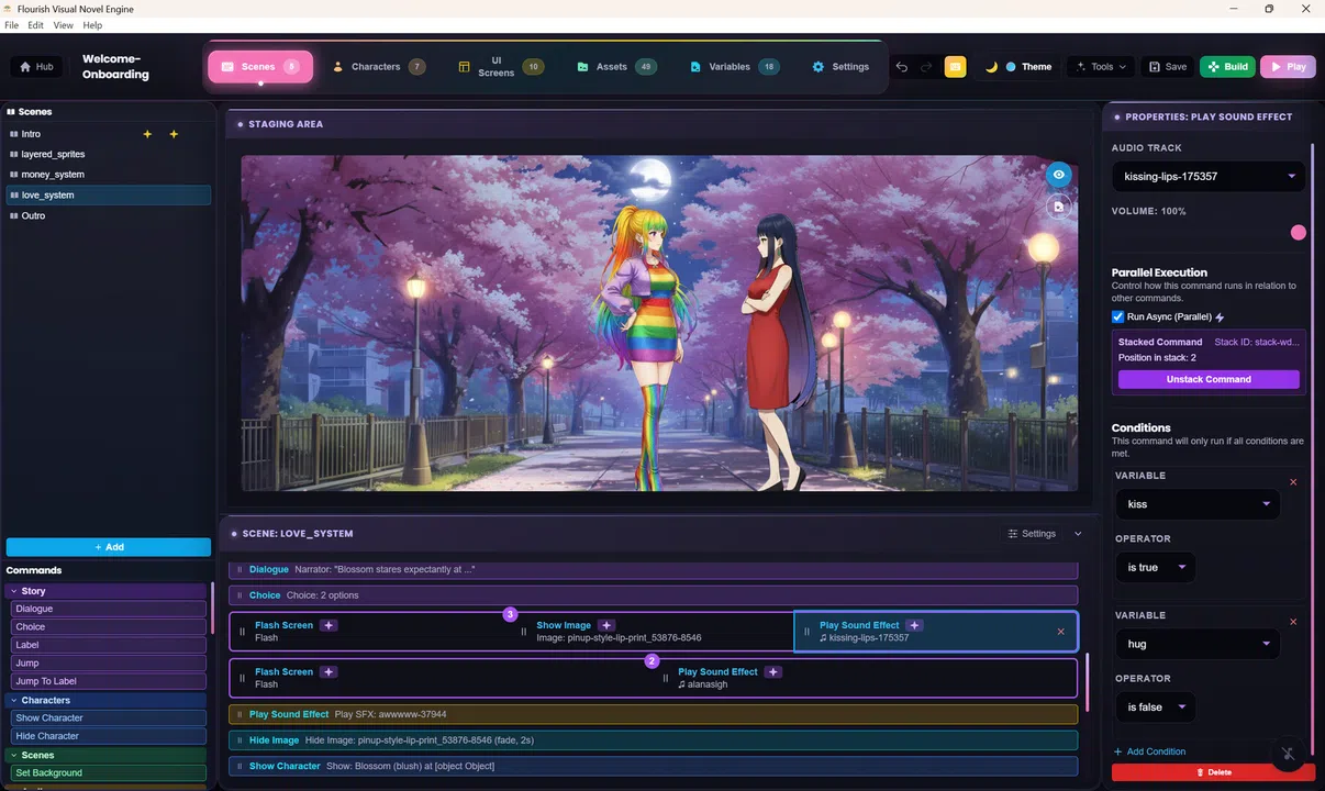 Flourish Visual Novel Engine Screenshot 1