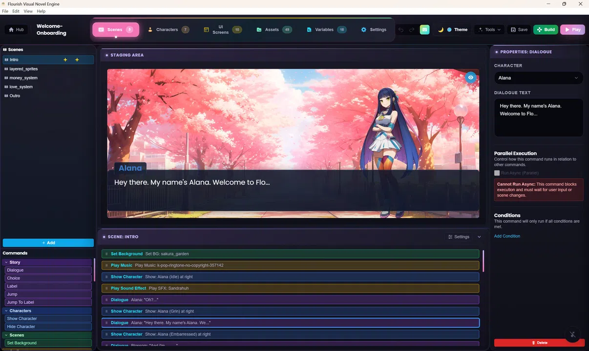 Flourish Visual Novel Engine Screenshot 3