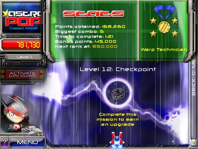 AstroPop Deluxe Screenshot 1