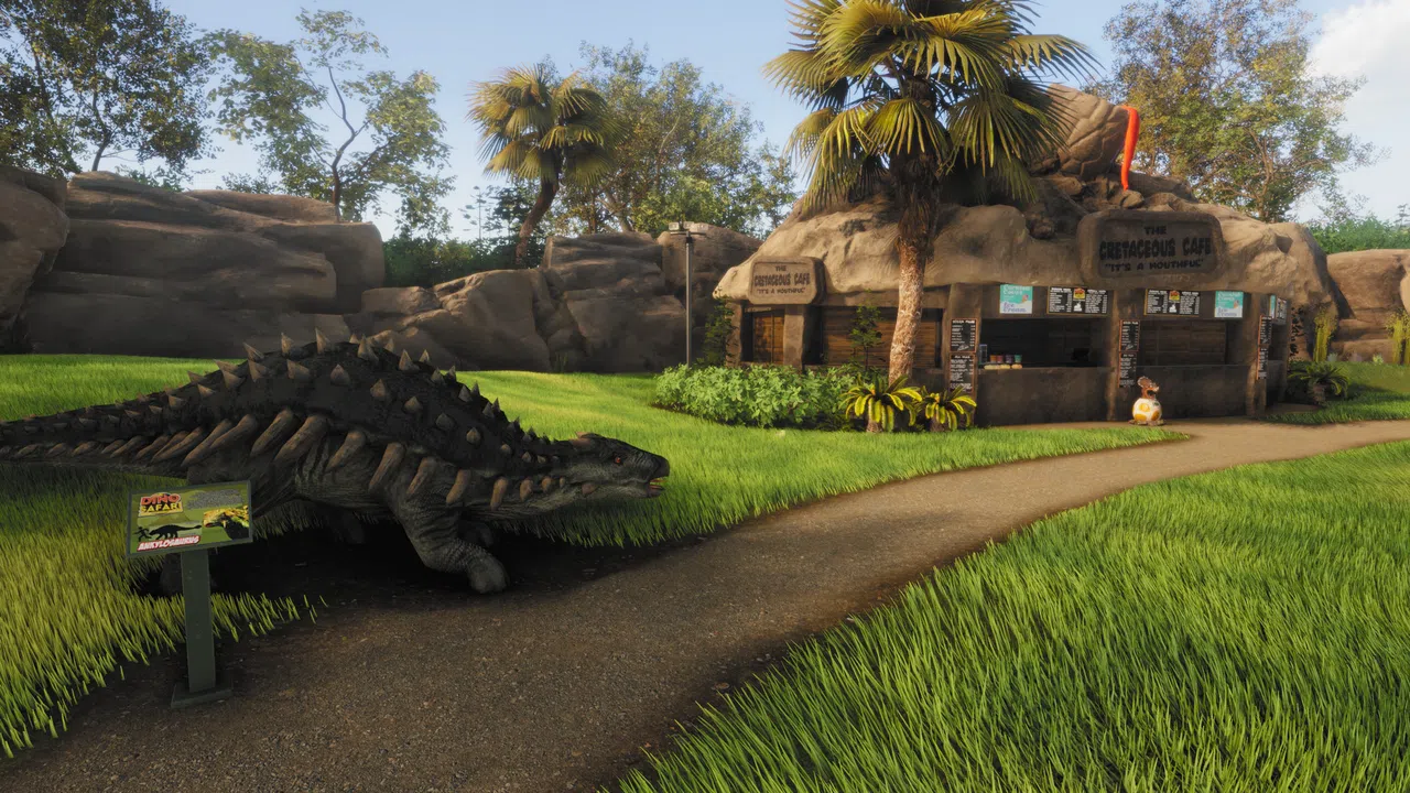 Lawn Mowing Simulator - Dino Safari Screenshot 2