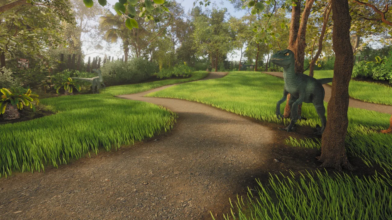 Lawn Mowing Simulator - Dino Safari Screenshot 1