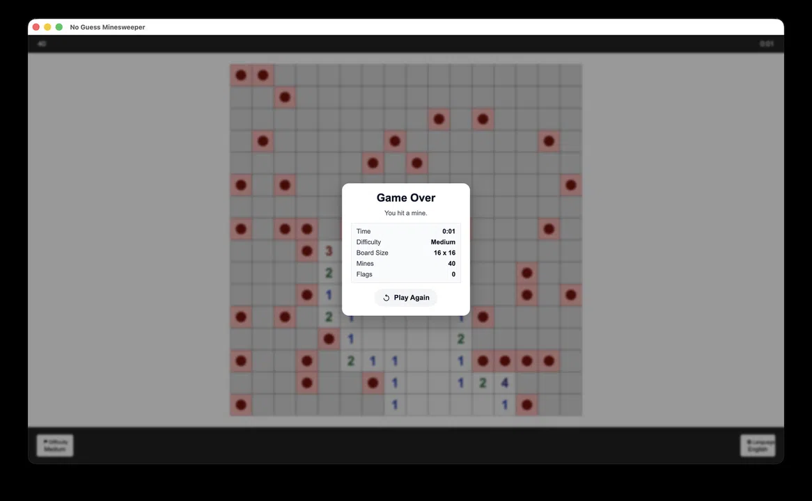 No Guess Minesweeper Screenshot 4
