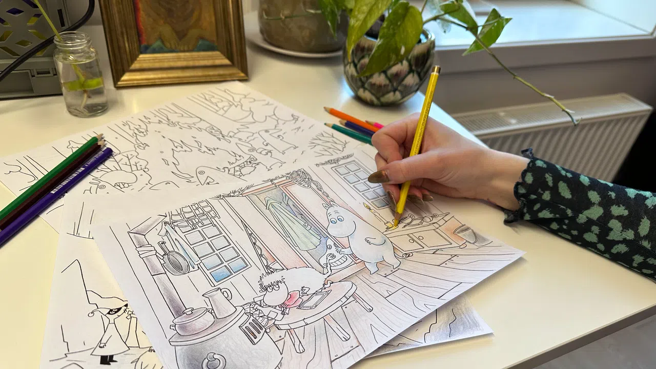 Moomintroll: Winter's Warmth - Digital coloring book Screenshot 3