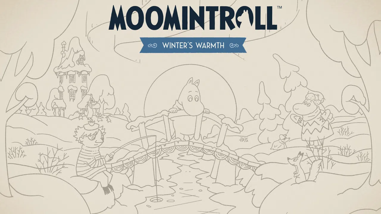 Moomintroll: Winter's Warmth - Digital coloring book Screenshot 1