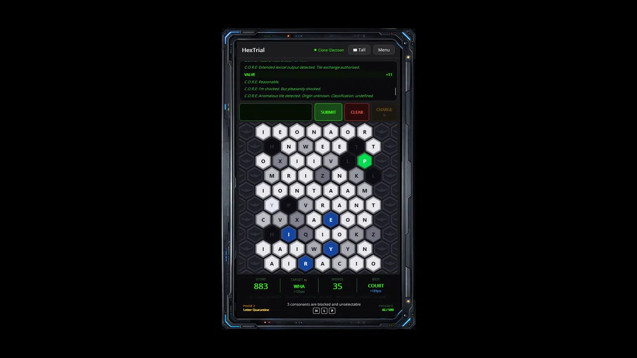 HexTrial A C.O.R.E. Cognitive Test Screenshot 3