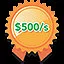 Reach a 500 rate per second icon
