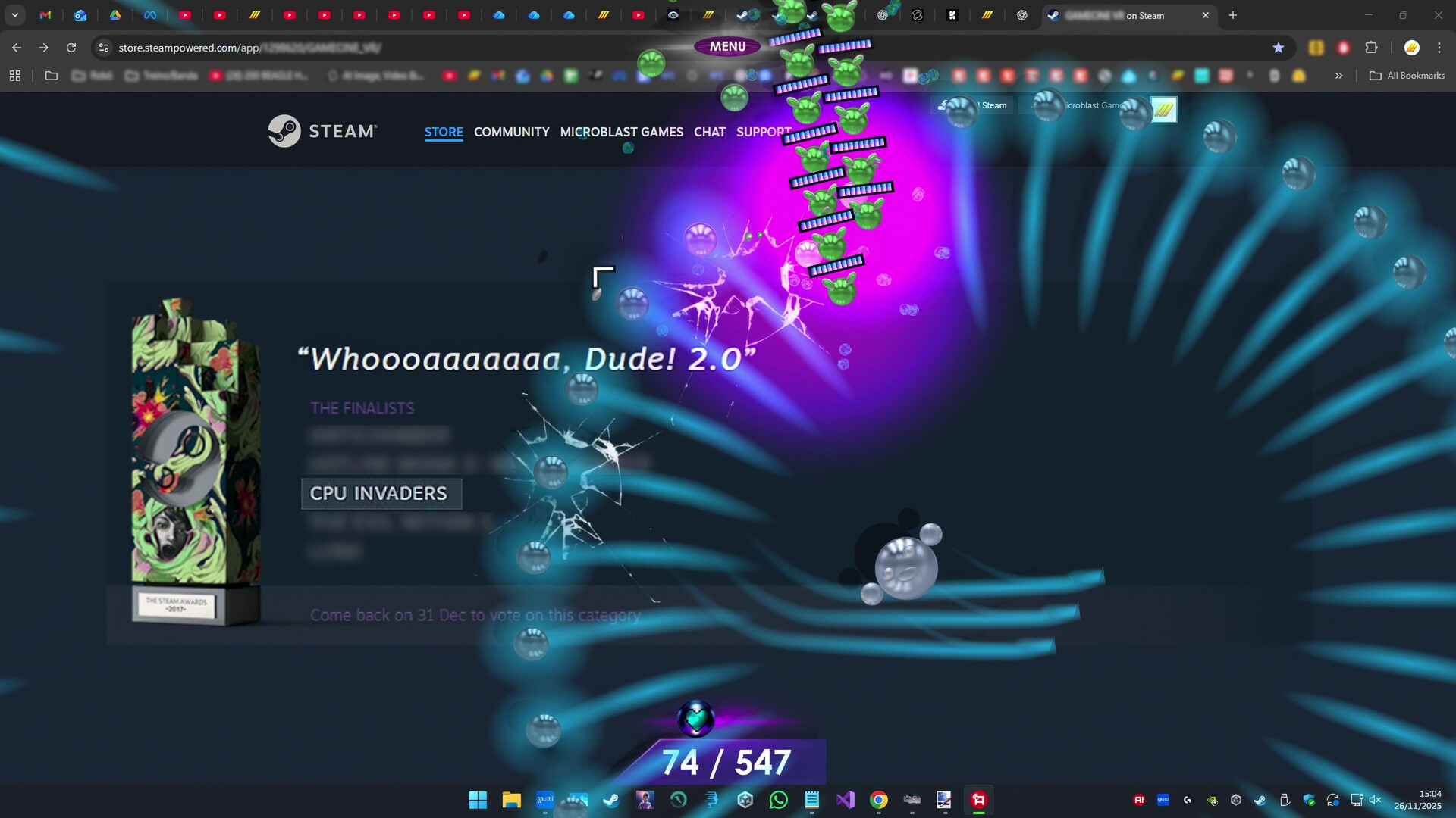 CPU Invaders - Micro Spheres Screenshot 1