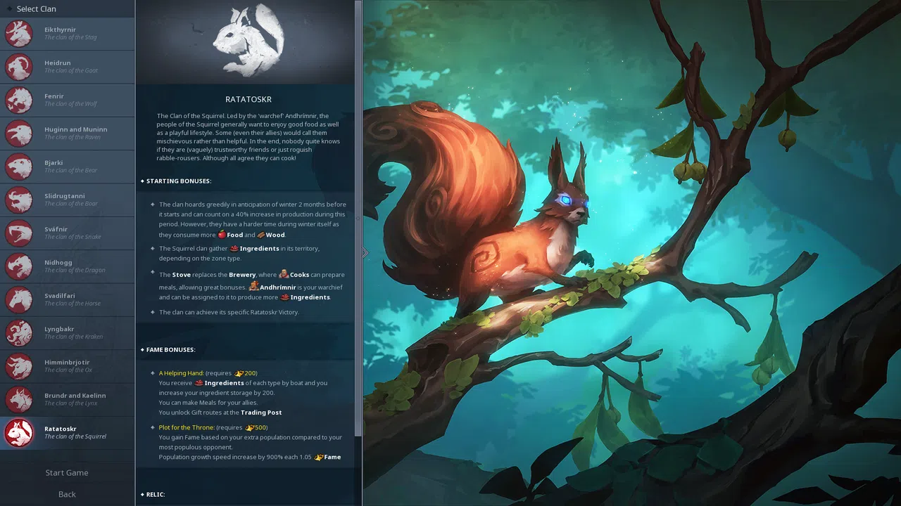 Northgard - Ratatoskr, Clan of the Squirrel Screenshot 0
