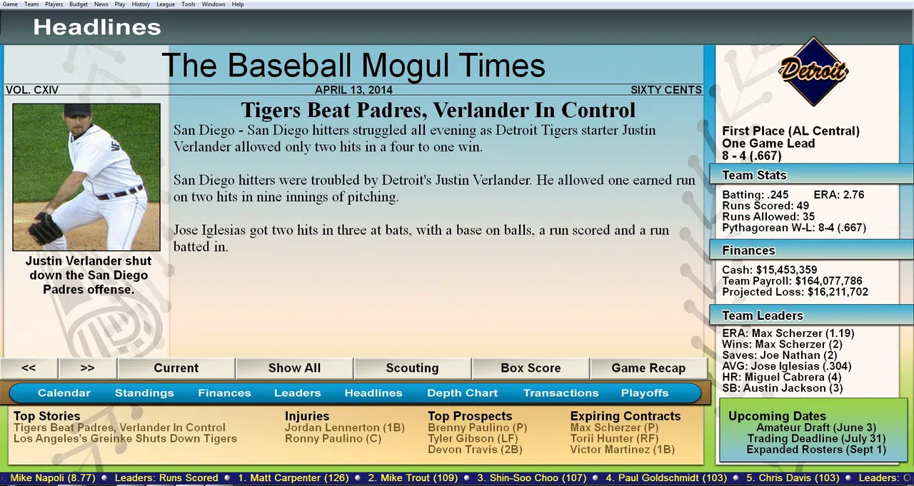 Baseball Mogul 2015 Screenshot 3