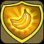 Bank of bananas (gold) icon