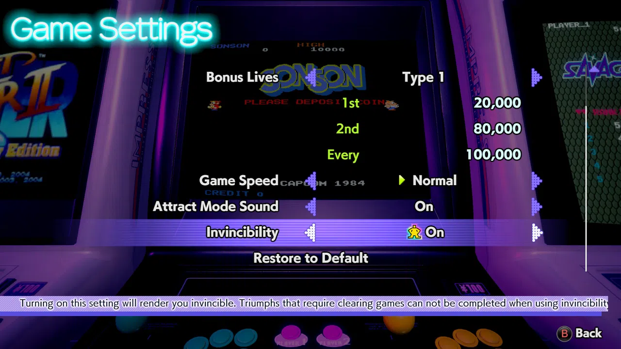 Capcom Arcade 2nd Stadium: Invincibility Screenshot 0