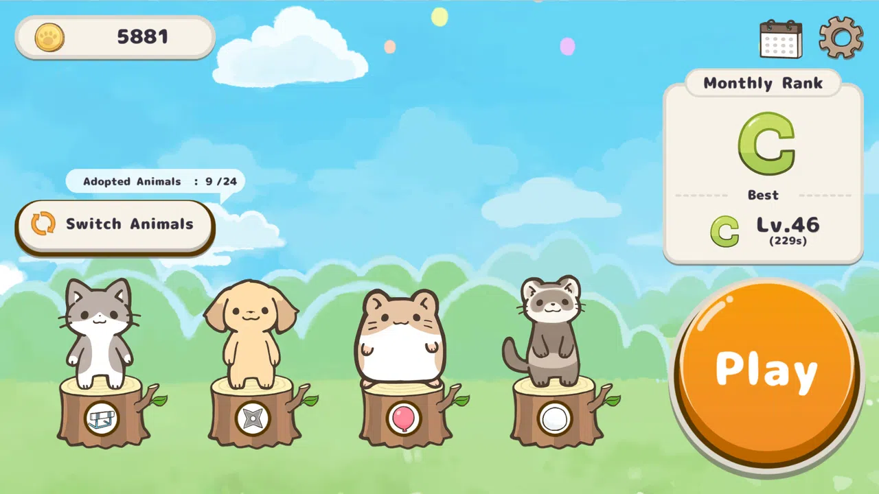 Animal Tenya Wanya: Cute Multitasking Screenshot 0