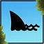 Shark attack icon