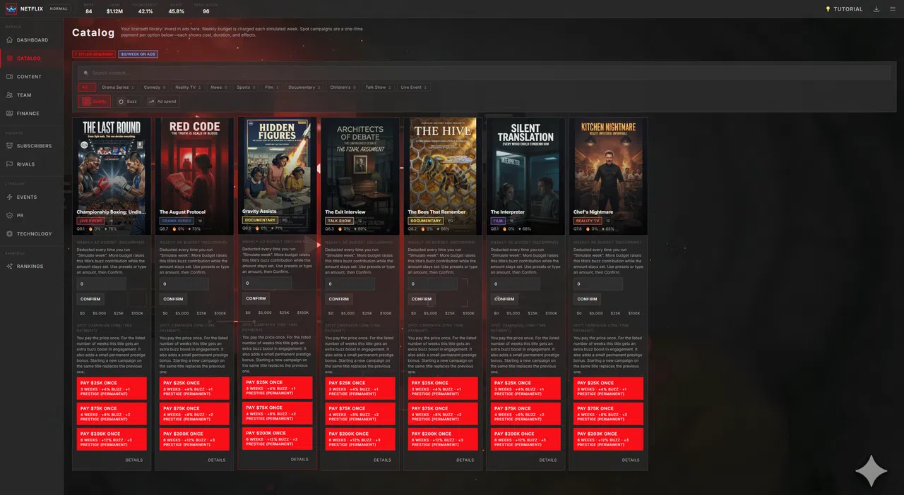 Stream Empire: Platform Simulator Screenshot 2