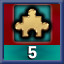 5 Puzzles Complete! icon