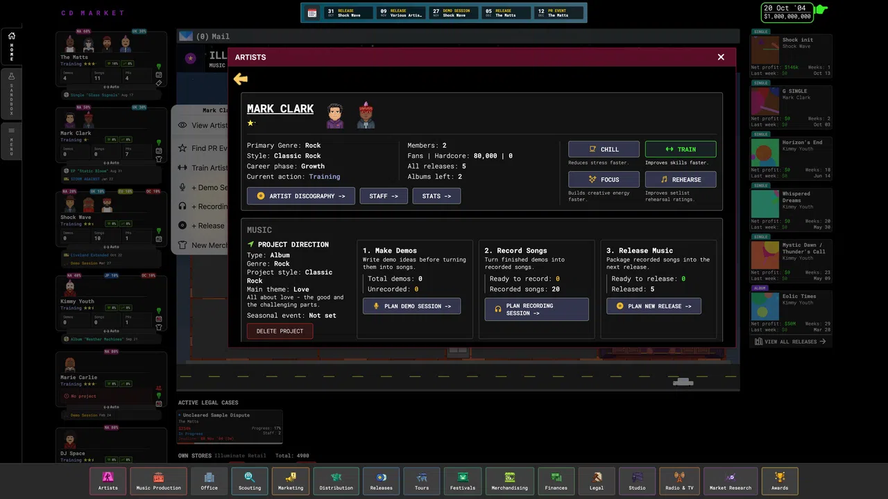 CD Market - Music Label Sim Screenshot 1