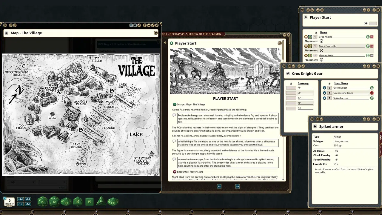 Fantasy Grounds - Dungeon Crawl Classics - DCC Day #1: Shadow of the Beakmen Screenshot 3