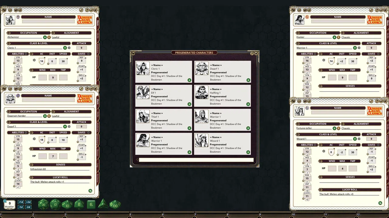 Fantasy Grounds - Dungeon Crawl Classics - DCC Day #1: Shadow of the Beakmen Screenshot 2