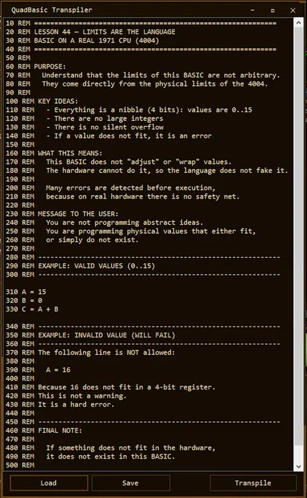 Quadium 4004 Workbench Screenshot 2