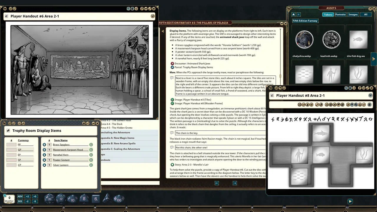 Fantasy Grounds - Fifth Edition Fantasy #3: The Pillars of Pelagia Screenshot 1