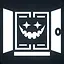 Someone is walking outside the window icon