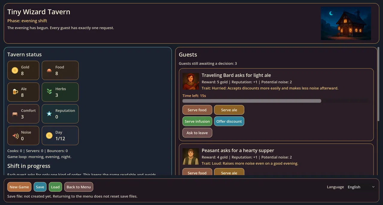 Tiny Wizard Tavern Screenshot 0