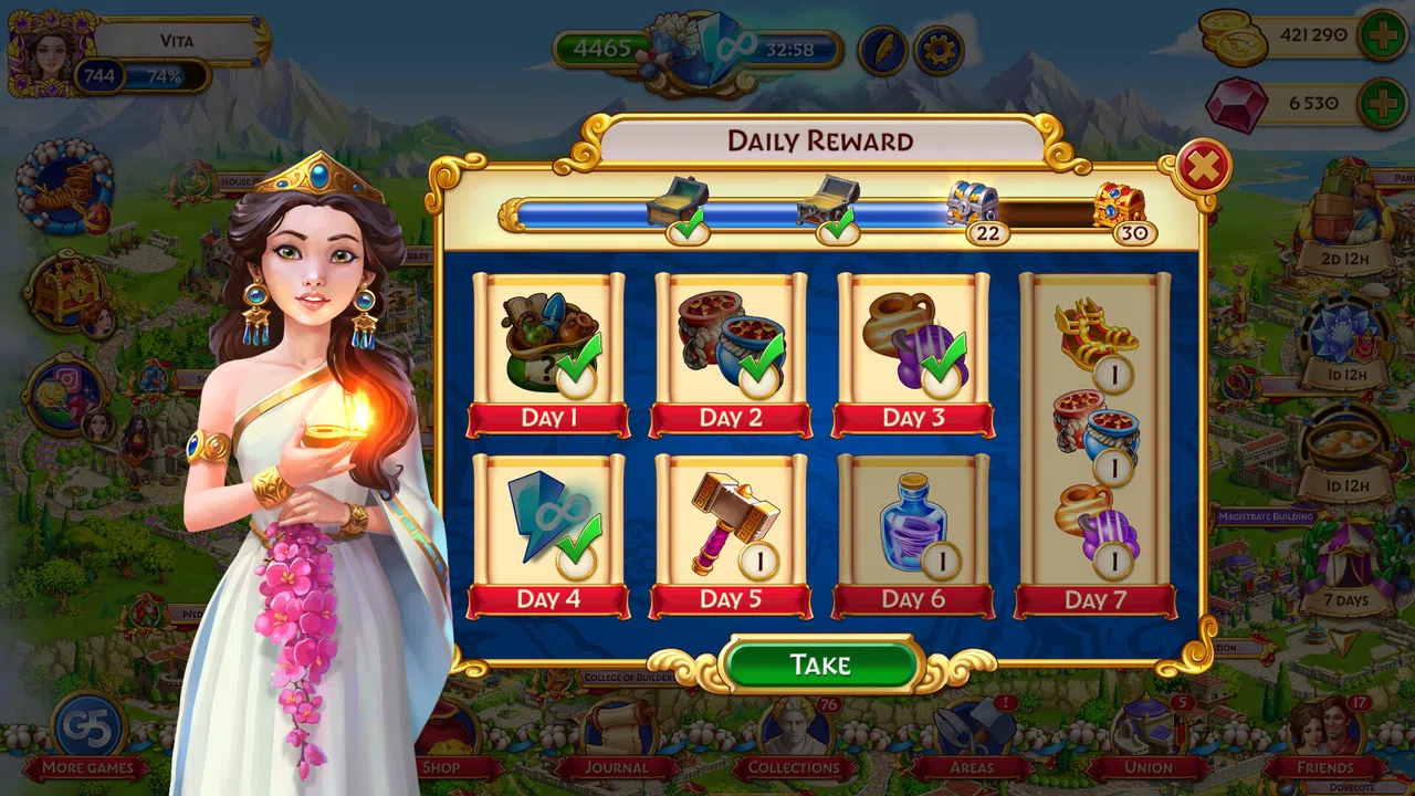 Jewels of Rome: Match-3 Game and City Builder Screenshot 5