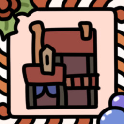 The burgundy house icon