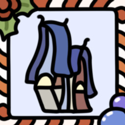 The wizard's house with a blue roof icon