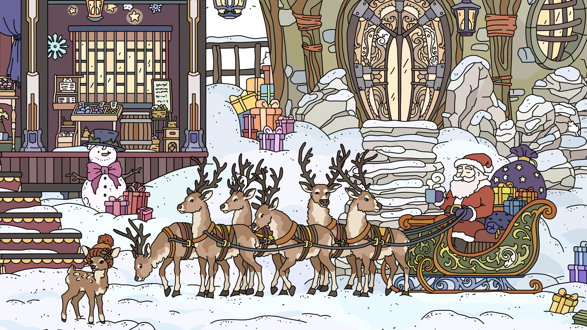 HIDDEN CATS 8: Happy New Year 🎄🥂🎅 Screenshot 0