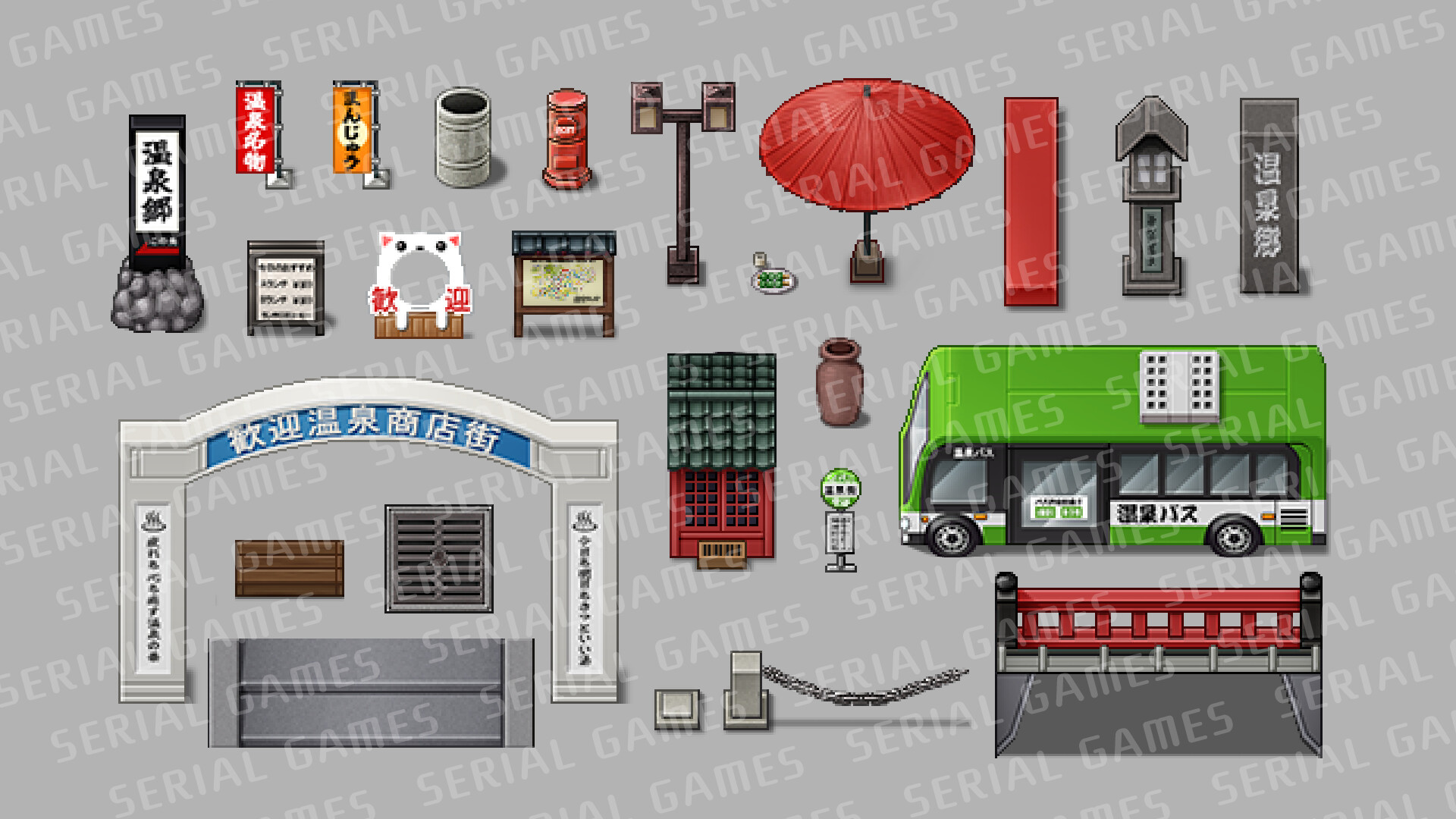RPG Maker MZ - SERIALGAMES Japan travel spots ONSENTown SET Screenshot 9