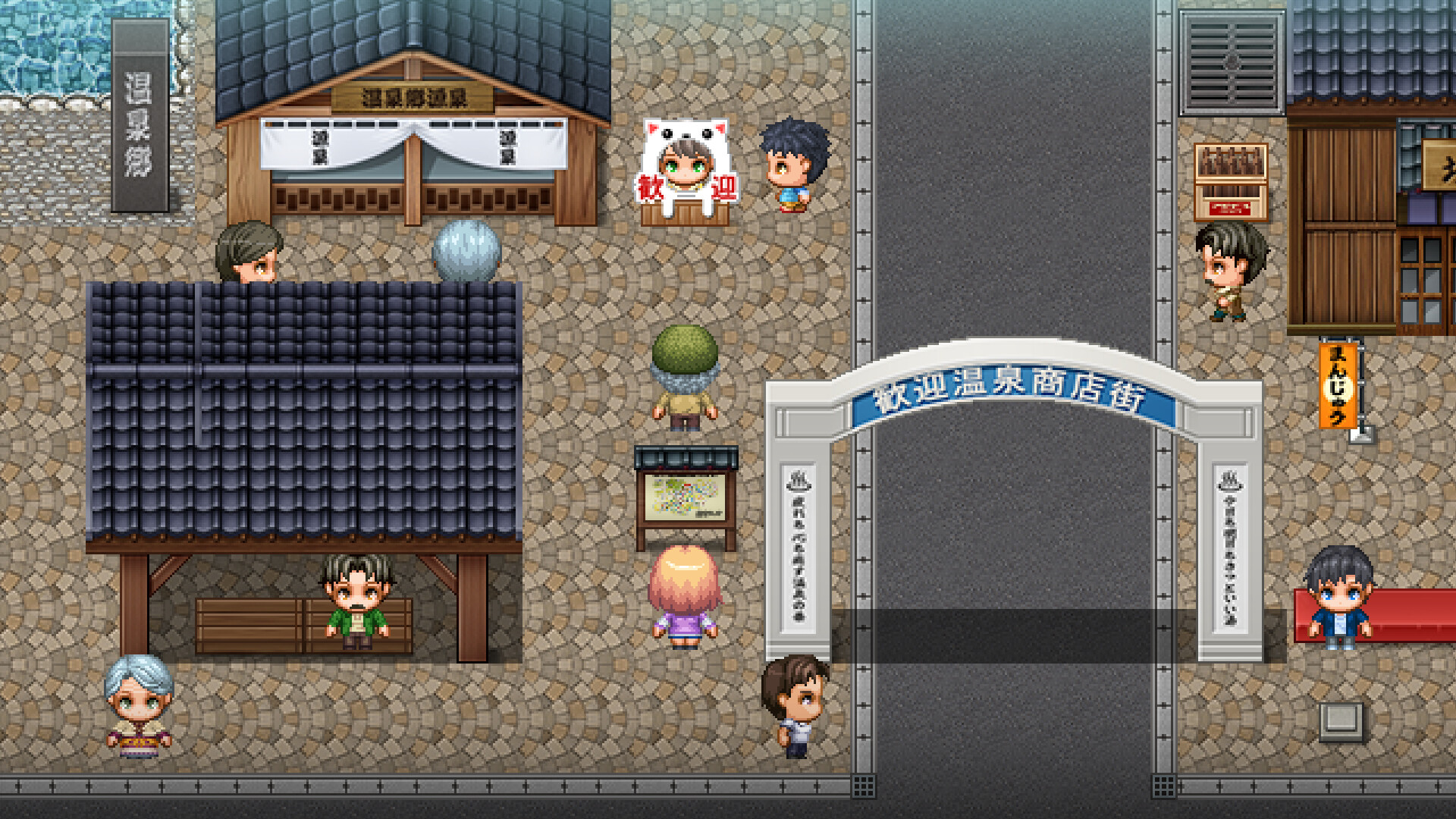 RPG Maker MZ - SERIALGAMES Japan travel spots ONSENTown SET Screenshot 0
