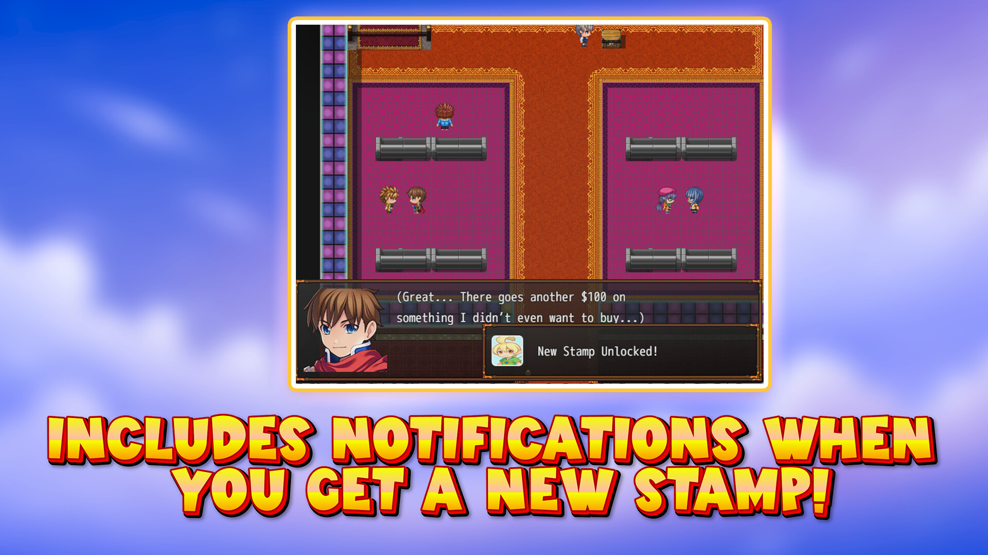 RPG Maker MZ - UNDERMAX - STAMPS ALBUM PLUGIN Screenshot 1