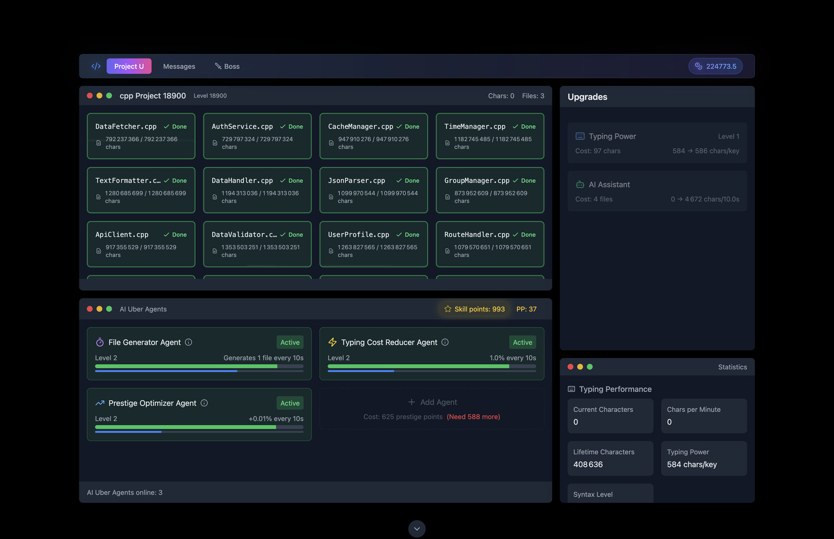 Yet Another Incremental Game (but this time about coding) Screenshot 4
