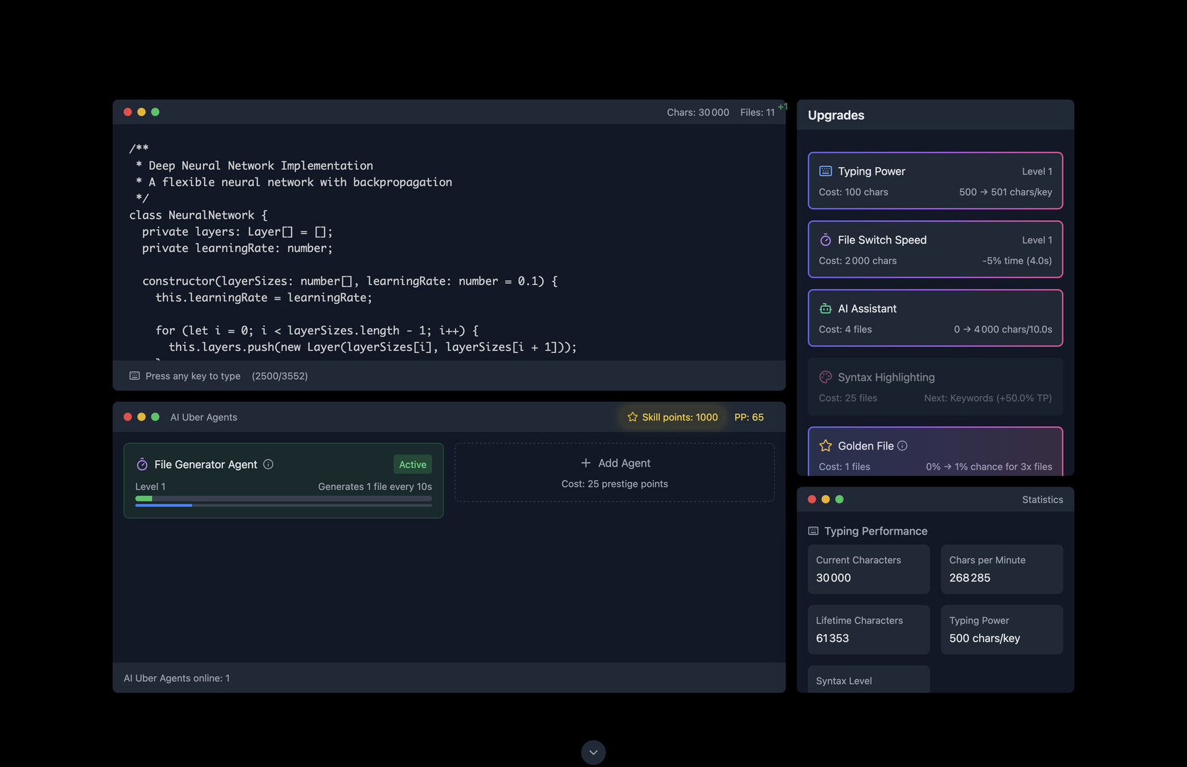 Yet Another Incremental Game (but this time about coding) Screenshot 2