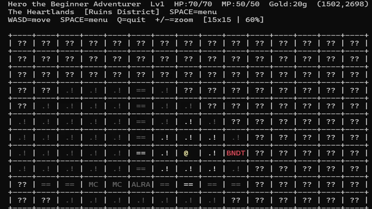 Greywind's Legacy - A Text Based, Skill Progression, RPG Screenshot 0