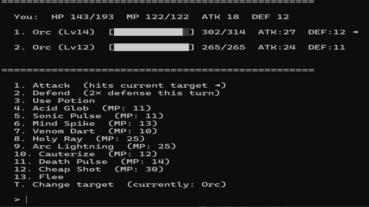 Greywind's Legacy - A Text Based, Skill Progression, RPG Screenshot 4