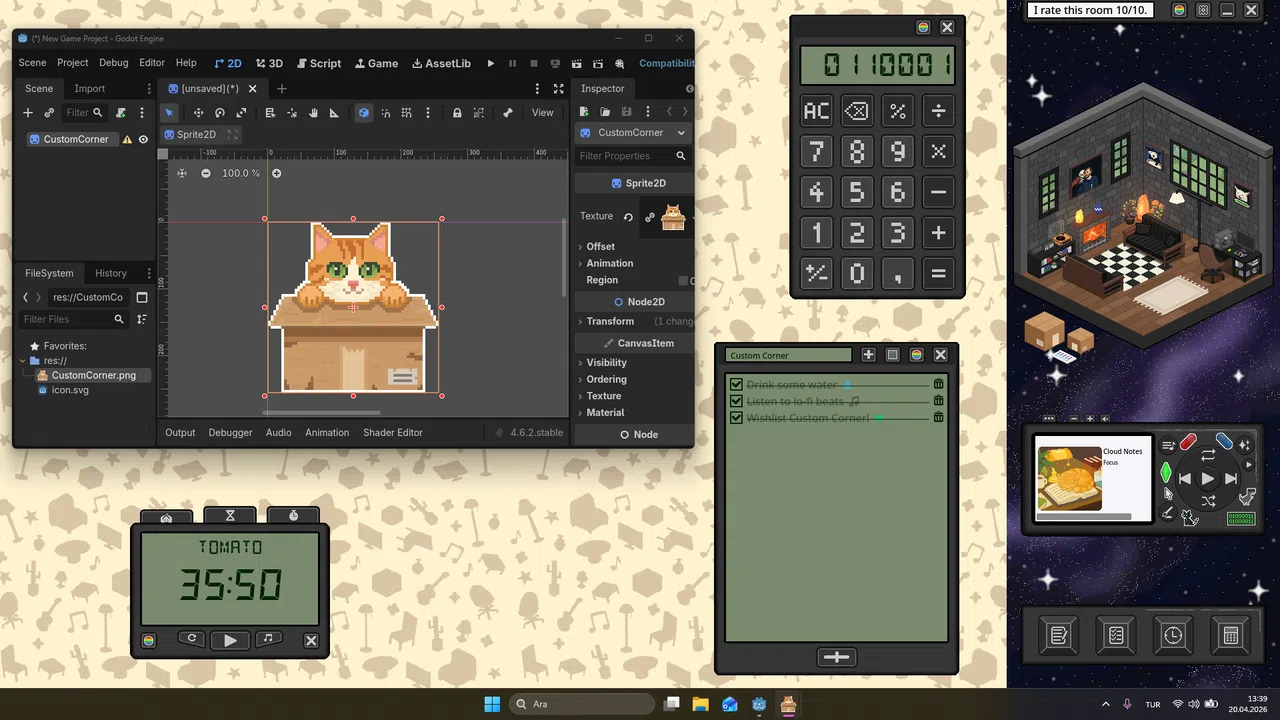 Custom Corner Screenshot 2