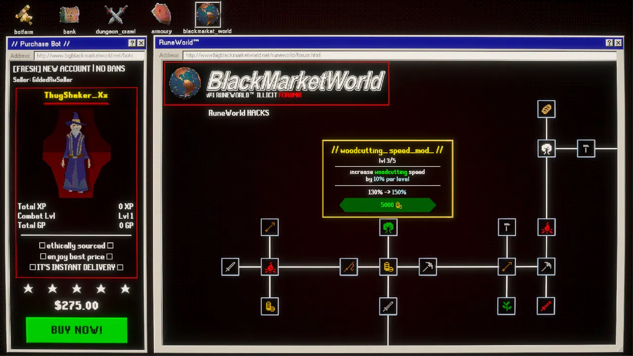 MMO Botfarm Simulator Screenshot 1