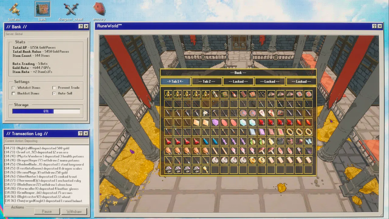 MMO Botfarm Simulator Screenshot 4