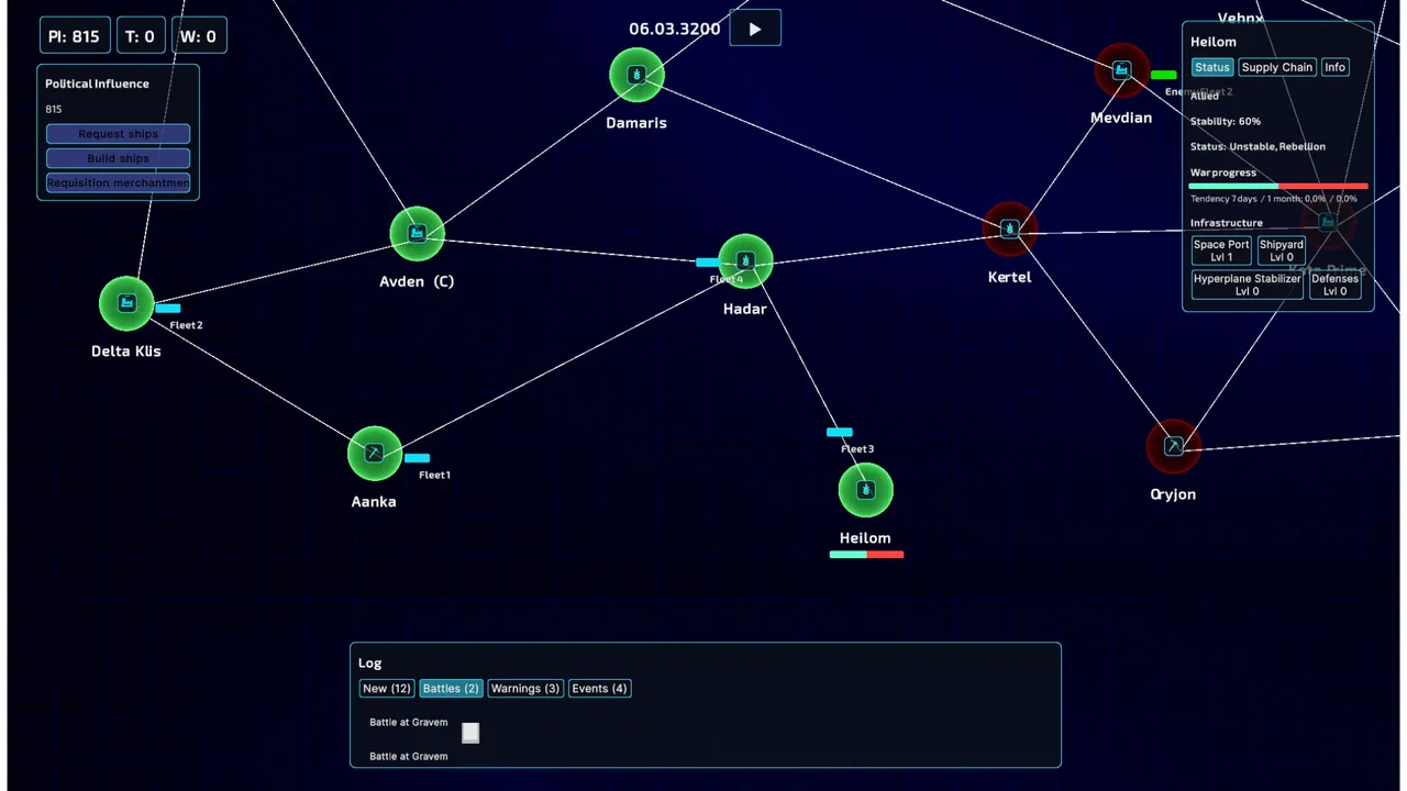 Space Fleet Logistics Screenshot 2