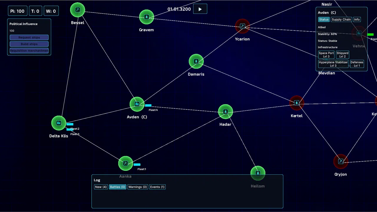 Space Fleet Logistics Screenshot 1