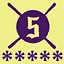Five stars 5 icon