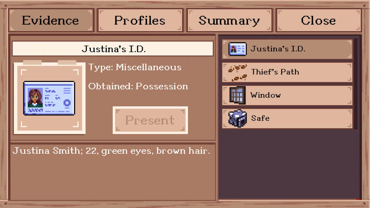 Paper Perjury Demo - Case One Screenshot 2