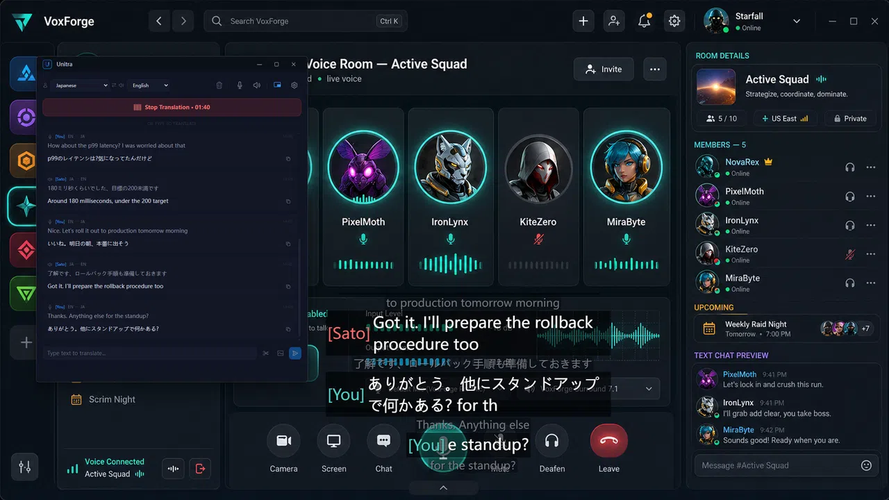 Unitra: Real-Time Voice Translation For Gamers Screenshot 1