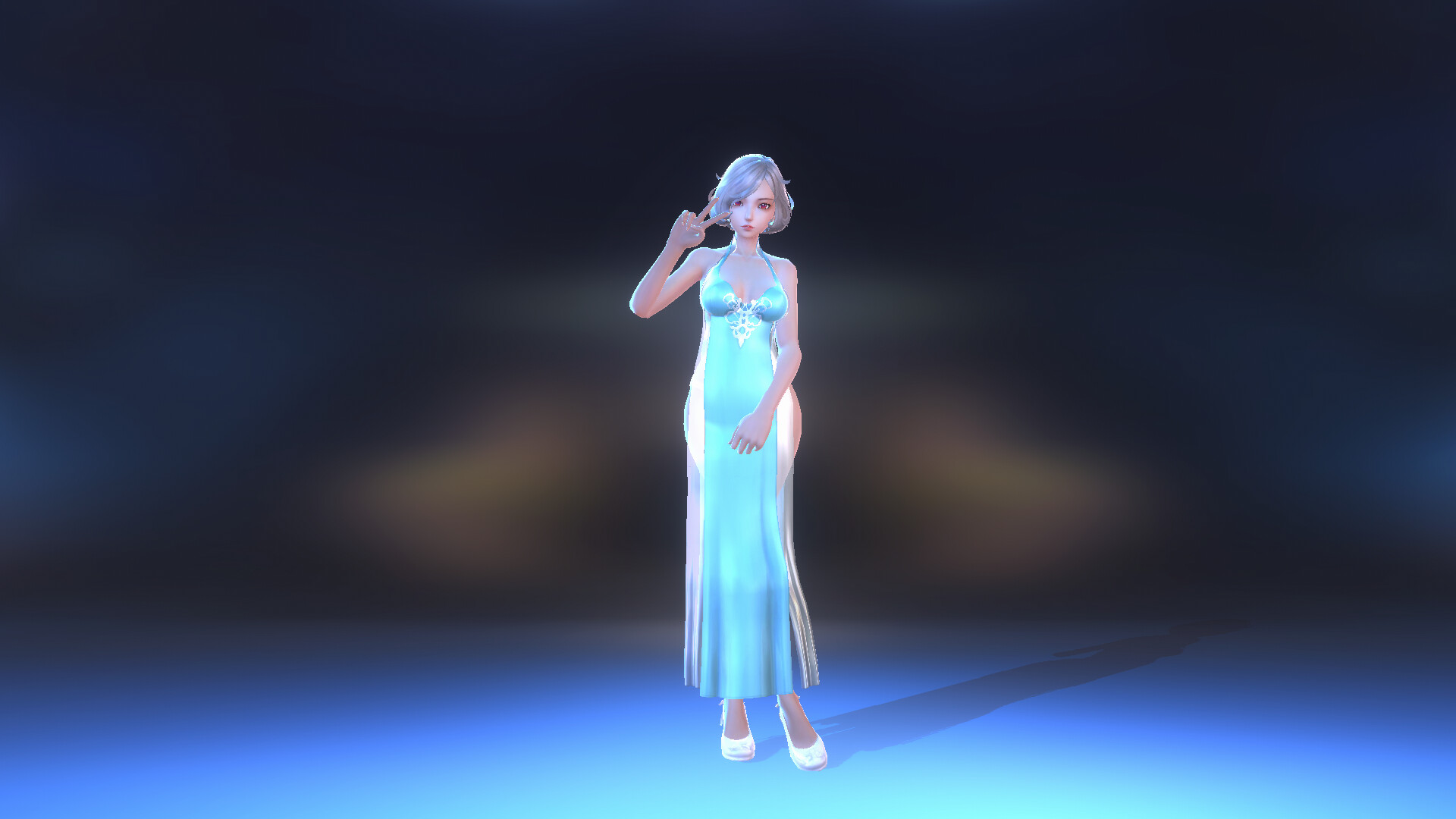 Angel Legion-DLC Cloud Dress (Cyan) Screenshot 1