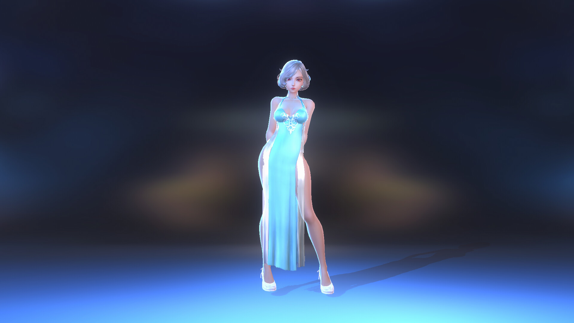 Angel Legion-DLC Cloud Dress (Cyan) Screenshot 0