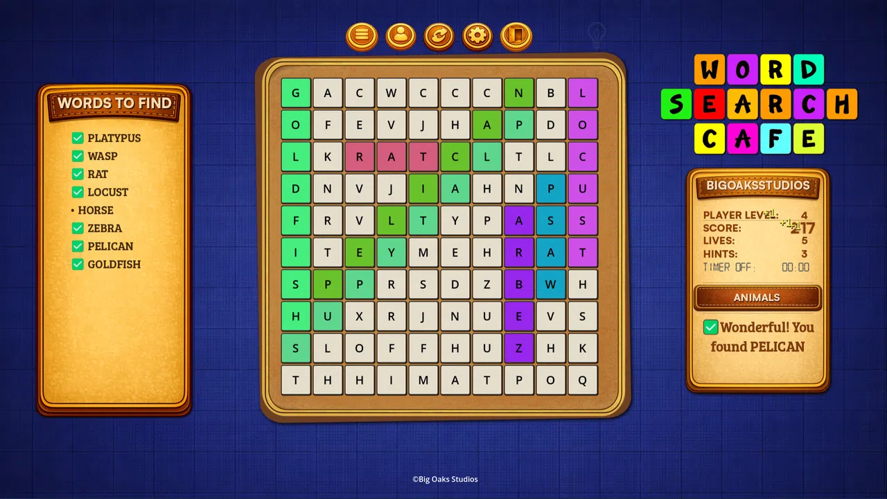 Word Search Cafe Screenshot 2